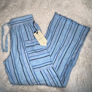 NWT striped flowy boho pants